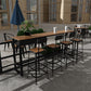 Industrial Bar Table Set 1/2/5 Pcs Rectangular Bar Table and Stools Clearhalo 'Bar Furniture' 'furn' 'furn_home_bar_bar_sets' 'Furniture' 'Home Bars & Bar Sets' 'home_bar_bar_sets' 'Kitchen & Dining Furniture' 1200x1200_6593577d-202e-4e5a-b937-cc436aec3634