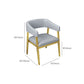 Glam Upholstered Dining Chair Open Back Dining Chair in Grey