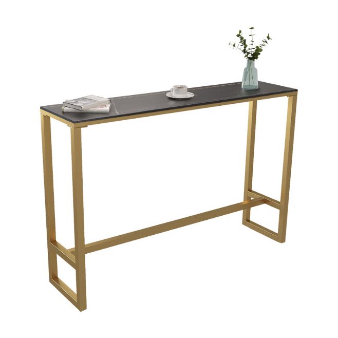 Indoor Stone and Steel Bar/Dinette Table Rectangle Industrial Trestle Bistro Bar Desk Clearhalo 'Bar Furniture' 'Bar Tables' 'bar_tables' 'furn' 'furn_bar_tables' 'Furniture' 'Kitchen & Dining Furniture' 1200x1200_659534d9-fb7f-4d33-846d-ff178a72ad9f