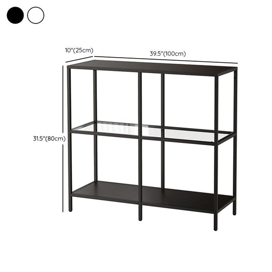 3-Shelf Contemporary Console Accent Table Antique Finish Console Sofa Table in Metal