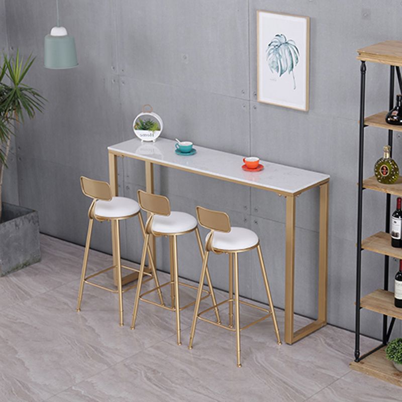 Glam Indoor 1/2/3/4/9 Pub Dining Set Pieces Rectangle White Marble Bistro Set Clearhalo 'Bar Furniture' 'furn' 'furn_home_bar_bar_sets' 'Furniture' 'Home Bars & Bar Sets' 'home_bar_bar_sets' 'Kitchen & Dining Furniture' 1200x1200_6595c16a-edd2-4eca-b70d-3ffbd65452b8