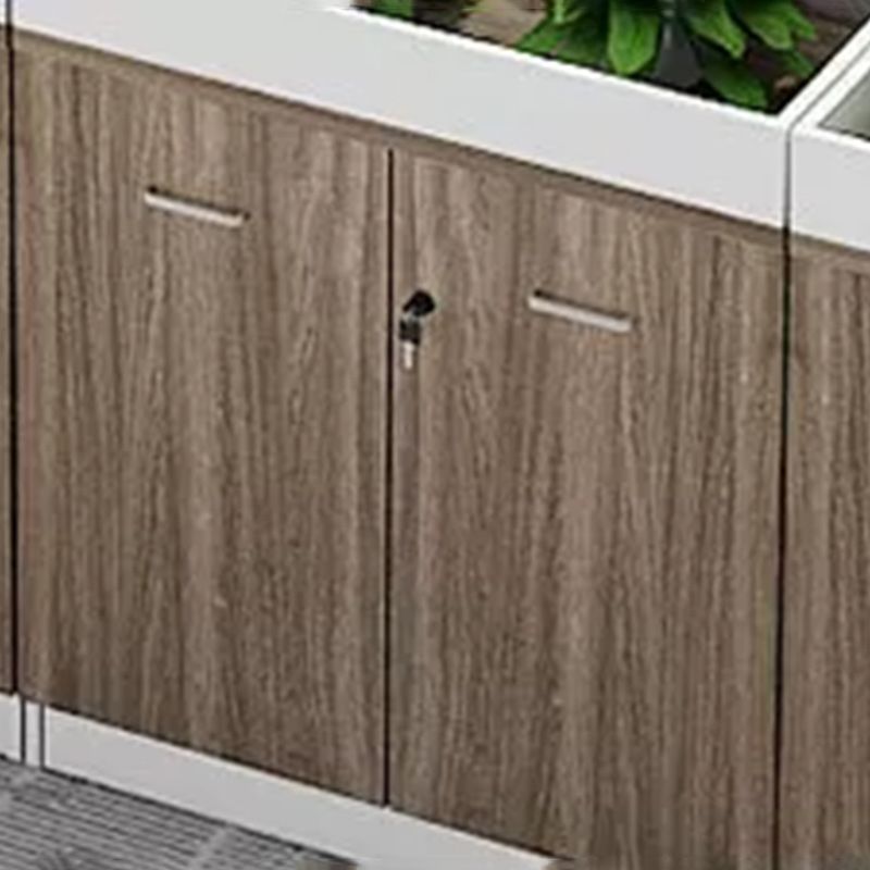 Archivo de madera de archivo lateral moderno con cerradura y almacenamiento