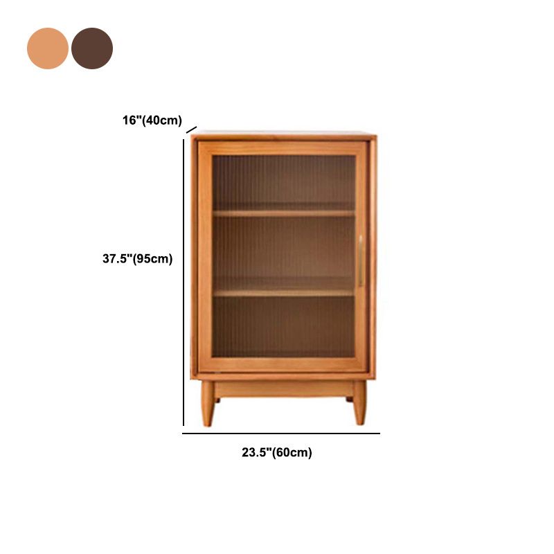 Servidor de comedor de madera de pino aparador de cocina moderno con puerta de vidrio