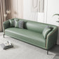 Contemporary Tuxedo Arm Sofa with Tight Back and 2 Pillows for Apartment