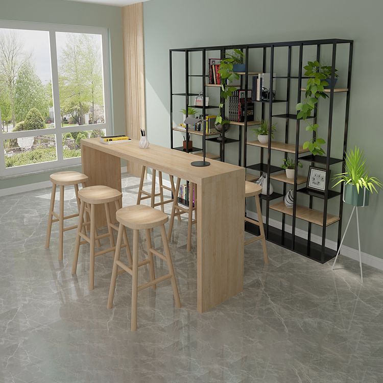 Rectangle Counter Dining Table in Log, Modern Counter Table with 41.3-inch Height Clearhalo 'Bar Furniture' 'Bar Tables' 'bar_tables' 'furn' 'furn_bar_tables' 'Furniture' 'Kitchen & Dining Furniture' 1200x1200_659a8079-a920-46df-bc29-dcff4f4f677f