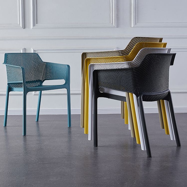 Contemporary Style Dining Room Chairs Stackable Arm Chairs with Plastic Legs Clearhalo ' kitchen&dining_furn' 'Dining Chairs' 'Dining Tables & Seating' 'dining_chair' 'furn' 'furn_dining_chair' 'Furniture' 'furniture_dining_chair' 'Kitchen & Dining Furniture' 'kitchen' 1200x1200_659b3546-5e35-418c-a755-429e0bc14c0a