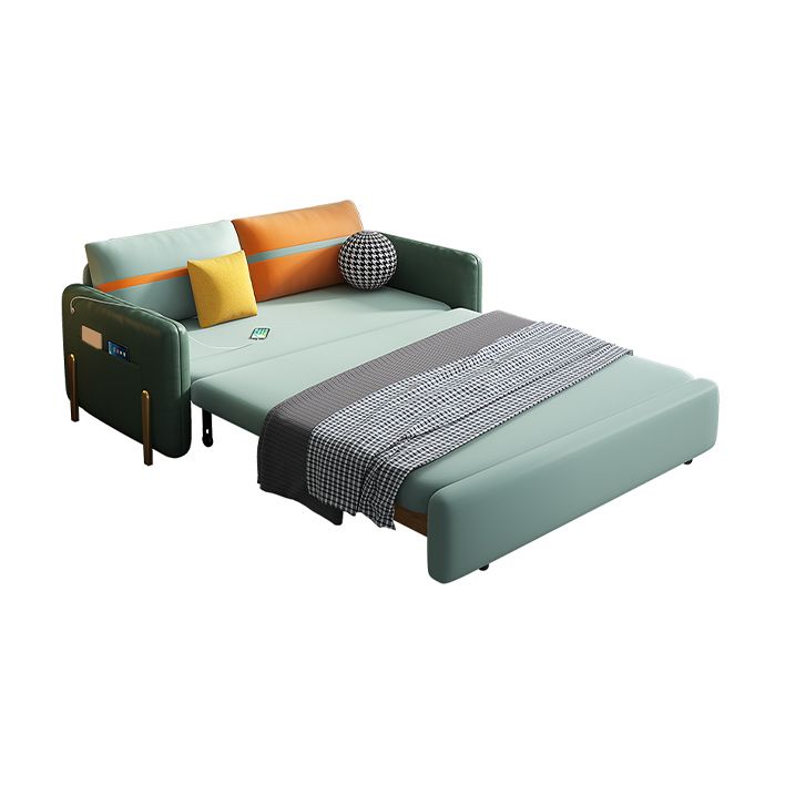 Pillow Included Sofa Futon Cushion Back Square Arms Futon Sleeper Sofa