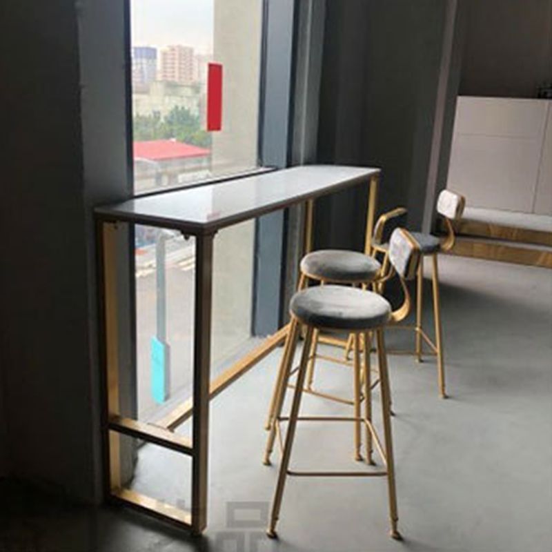 Glam Metal Barstool Velvet Footrest Stool in Matte Finish for Indoor Clearhalo 'Bar Furniture' 'Bar Stools' 'bar_stools' 'furn' 'furn_bar_stools' 'Furniture' 'Kitchen & Dining Furniture' 1200x1200_659cbb5b-405e-4304-a32e-3b5bb4600138