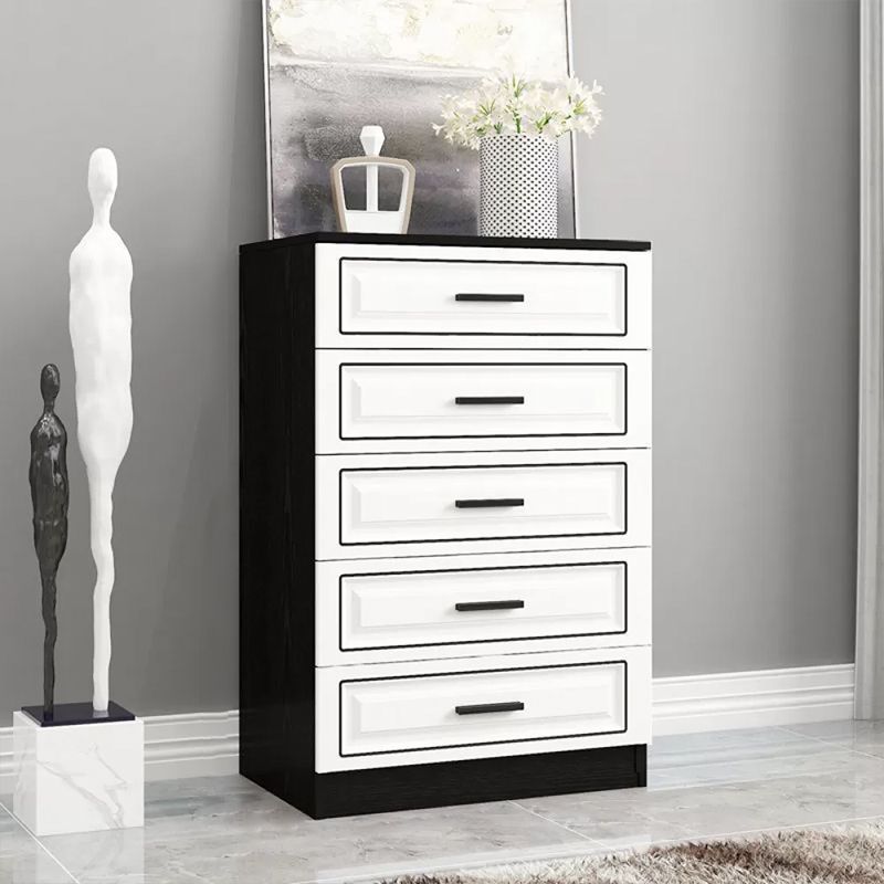 Cómoda doble para el hogar de madera con cómoda de soltero de 15,75" W sin espejo