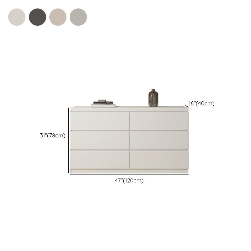 Horizontal Double Dresser Modernism Storage Dresser with 6 Dressers for Home