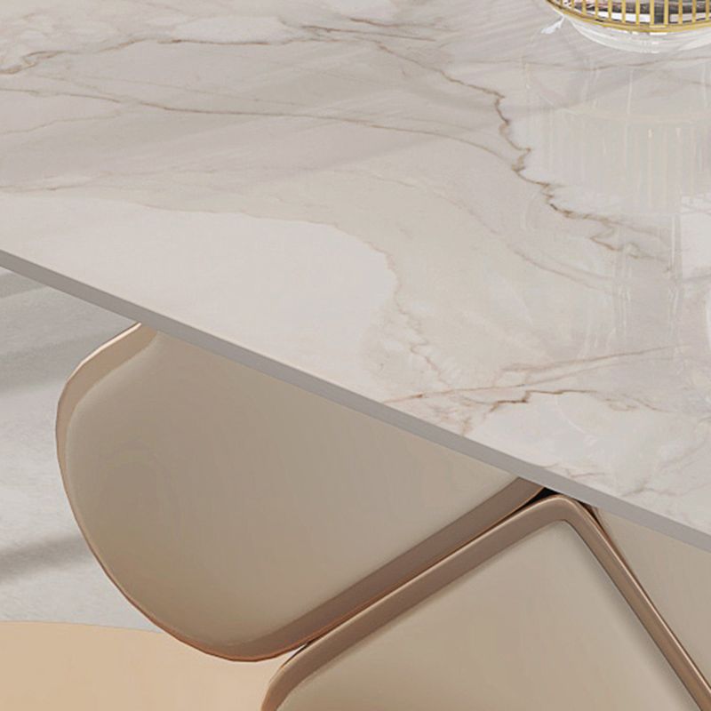 モダンな長方形1/4/5/7ピース家具焼き石のダイニングセットセット