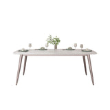 Metal Base Dining Table Tripod Stone Home Kitchen Dining Table Clearhalo 'Dining Tables & Seating' 'Dining Tables' 'dining_table' 'furn' 'furn_dining_table' 'Furniture' 'Kitchen & Dining Furniture' 1200x1200_659ecdf4-1f24-456a-90d8-ac7a9fe7b061