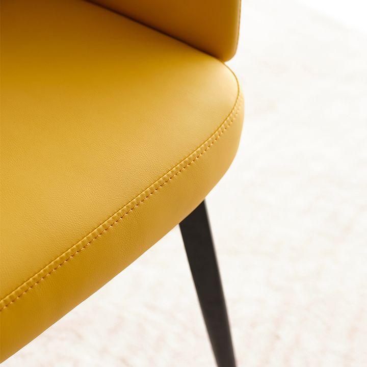 Contemporary Leather Arm Chair Matte Finish Solid Back Dining Chair Clearhalo ' kitchen&dining_furn' 'Dining Chairs' 'Dining Tables & Seating' 'dining_chair' 'furn' 'furn_dining_chair' 'Furniture' 'furniture_dining_chair' 'Kitchen & Dining Furniture' 'kitchen' 1200x1200_65a0692b-8af5-42a5-943f-87a2c325dfce