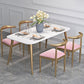 Glam Style 1/2/5 Pieces Kitchen Set White-gold Table Dining Set for Dining Room Clearhalo 'Dining Room Sets' 'Dining Tables & Seating' 'dining_room_set' 'furn' 'furn_dining_room_set' 'Furniture' 'furniture_dining_room_set' 'Kitchen & Dining Furniture' 'kitchen&dining_furn' 'kitchen' 1200x1200_65a19f1a-2877-43c8-aca4-586004e13d78