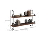 Floating Engineered Wood Bookshelf Industrial Closed Back Bookcase