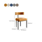 Nordic Style Colorful Side Chair Flannelette Side Dining Chair for Home Use Clearhalo 'Dining Chairs' 'Dining Tables & Seating' 'dining_chair' 'furn' 'furn_dining_chair' 'Furniture' 'Kitchen & Dining Furniture' 1200x1200_65a4cde2-989e-426c-9d72-eb5f36725988