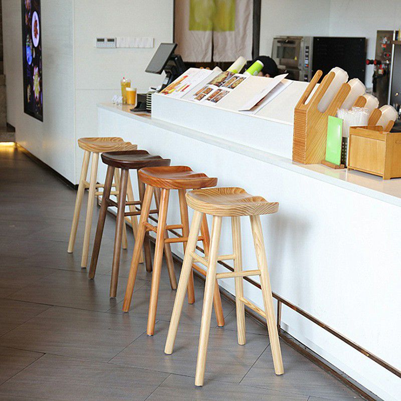 Contemporary Solid Wood Home Stool Matte Finish Footrest Barstool Clearhalo 'Bar Furniture' 'Bar Stools' 'bar_stools' 'Furniture' 'furniture_bar_stools' 'Kitchen & Dining Furniture' 1200x1200_65a5ce61-1f23-45be-8004-a28c3cb0d29f