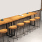 Industrial Rectangle Pub Table Set 1/2/5 Pieces Wooden Bar Table with Backless Stools Clearhalo 'Bar Furniture' 'furn' 'furn_home_bar_bar_sets' 'Furniture' 'Home Bars & Bar Sets' 'home_bar_bar_sets' 'Kitchen & Dining Furniture' 1200x1200_65a5d5b0-3eb4-49a8-99db-5635e1112f14