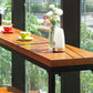 Industrial Rectangle Bar Dining Table Metal and Solid Wood Bar Height Table Clearhalo 'Bar Furniture' 'Bar Tables' 'bar_tables' 'furn' 'furn_bar_tables' 'Furniture' 'Kitchen & Dining Furniture' 1200x1200_65a76d29-5232-43cf-aaaf-cf515128d550