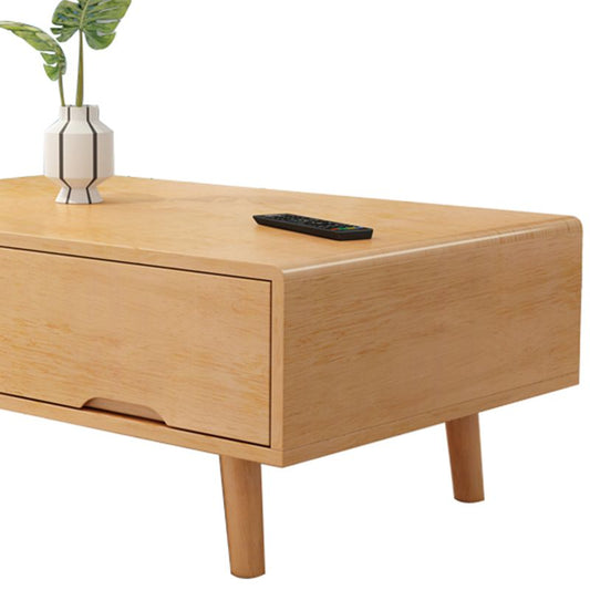 Rectangular/square 4 Legs Base Solid Wood Table Nordic Style Coffee Table