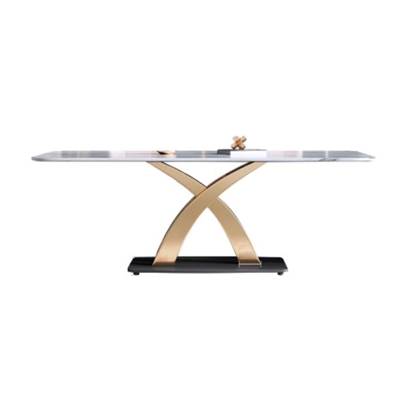 Minimalist Dining Room Set Rectangular Sintered Stone Dining Table with Metal Base Clearhalo 'Dining Room Sets' 'Dining Tables & Seating' 'dining_room_set' 'furn' 'furn_dining_room_set' 'Furniture' 'furniture_dining_room_set' 'Kitchen & Dining Furniture' 'kitchen&dining_furn' 'kitchen' 1200x1200_65a8d638-4bf8-4a92-a60d-dbc43a4ccd05