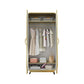 Modern Freestanding Wardrobe Armoire Metal Frame Wardrobe with Clothes Rail