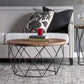 17.7" H Wood Round Top Coffee Table, Metal Frame Base Cocktail Table Clearhalo 'Coffee & Accent Tables' 'Coffee Tables' 'coffee_tables' 'furn' 'furn_coffee_tables' 'Furniture' 'Living Room Furniture' 1200x1200_65ab663c-e528-4e64-832d-4d6a980d1837
