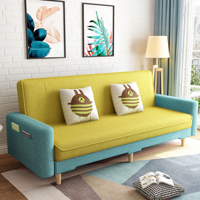 Linen Tight Back Contemporary Square Arm Sofa Bed with Storage Clearhalo 'furn' 'furn_sofas' 'Furniture' 'furniture_sofas' 'Living Room Furniture' 'Sofa' 'sofas' 1200x1200_65ac1452-0c62-40f0-8ffe-7a883db4a2c1