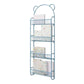 Metal Floating Bookshelf Closed Back Contemporary Bookcase with Shelves