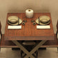 Square Wooden Dining Table Industrial Brown Top Table with Black Frame Clearhalo 'Dining Tables & Seating' 'Dining Tables' 'dining_table' 'furn' 'furn_dining_table' 'Furniture' 'Kitchen & Dining Furniture' 1200x1200_65acf2c3-3aa8-45f1-aec3-52295e8f1df9