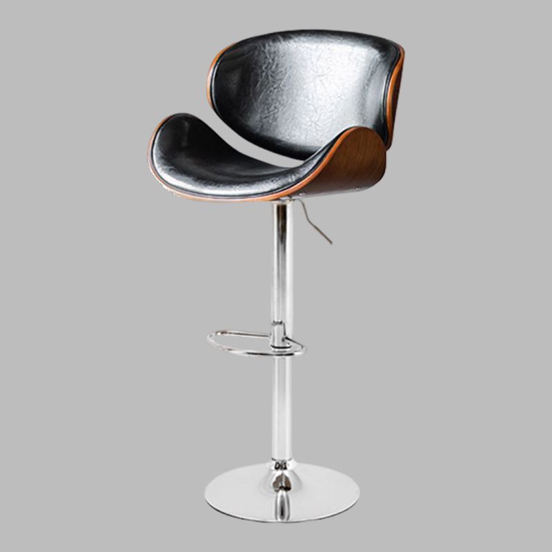 Modern Liftable Bar-stool PU Leather Counter Bar Stool with Metal Legs Clearhalo 'Bar Furniture' 'Bar Stools' 'bar_stools' 'Furniture' 'furniture_bar_stools' 'Kitchen & Dining Furniture' 1200x1200_65b0e3e5-f8b2-47fb-a636-5b15ca57a0b7