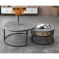 Frame Base Design Marble Metal Iron Black Base Round Coffee Table Clearhalo 'Coffee & Accent Tables' 'Coffee Tables' 'coffee_tables' 'furn' 'furn_coffee_tables' 'Furniture' 'Living Room Furniture' 1200x1200_65b27b33-e52d-4d83-a790-a5a64e6357d3