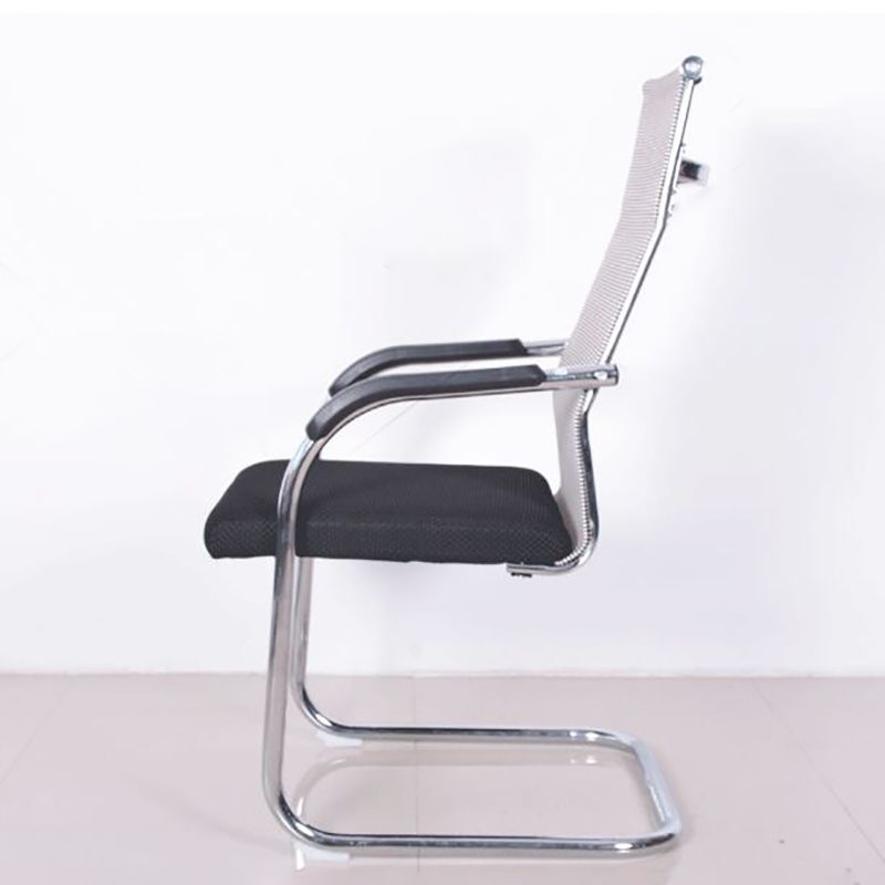 Modern Black Steel Desk Chair with Mid Back and High Back Home Office Chair Clearhalo 'furn' 'furn_office_chair' 'Furniture' 'Office Chairs' 'Office Furniture' 'office_chair' 1200x1200_65b364b4-c129-4eb8-ba4f-23bcf677756f