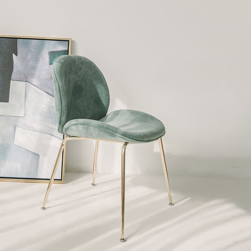 Glam Style Dining Chair Upholstered Dining Side Chair for Indoor