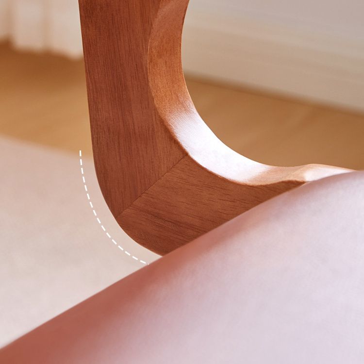 伝統的な布張りのサイドチェアラバーウッドソリッドウッドサイドチェア