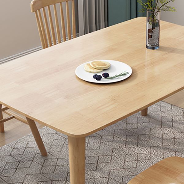 Glam Solid Wood Kitchen Dining Table Rectangle Shape Standard Dining Table with 4 Legs Base Clearhalo ' dining_table' 'Dining Tables & Seating' 'Dining Tables' 'furn' 'furn_dining_table' 'Furniture' 'furniture_dining_table' 'Kitchen & Dining Furniture' 'kitchen&dining_furn' 'kitchen' 'kitchen_dining_table' 1200x1200_65b95237-4c02-44db-9e7a-406edaeaa035