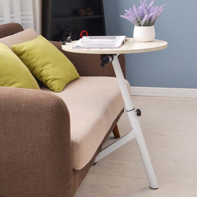 Mesa de altura lateral contemporánea mesa de deslizamiento redondo para sala de estar