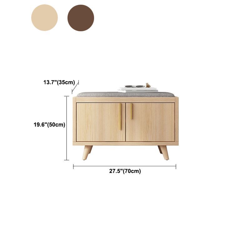 Solid Wood Entryway Bench, 20"H Upholstered Bench with 4 Legs Clearhalo 'Benches' 'Chairs & Seating' 'furn' 'furn_benches' 'Furniture' 'Living Room Furniture' 1200x1200_65baec69-23a0-4516-917a-72a4f3f812e9