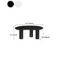 13.78" Tall Contemporary Style Coffee Cocktail Table Wooden 3 Legs Coffee Table Clearhalo 'Coffee & Accent Tables' 'Coffee Tables' 'coffee_tables' 'furn' 'furn_coffee_tables' 'Furniture' 'Living Room Furniture' 1200x1200_65bb6853-3087-4092-a430-154e35fe79ea