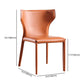 Faux Leather Modern Dining Room Chair Matte Finish Wingback Side Dining Chair Clearhalo ' kitchen&dining_furn' 'Dining Chairs' 'Dining Tables & Seating' 'dining_chair' 'furn' 'furn_dining_chair' 'Furniture' 'furniture_dining_chair' 'Kitchen & Dining Furniture' 'kitchen' 1200x1200_65bbdb46-e416-4108-a1db-bde736eaca36