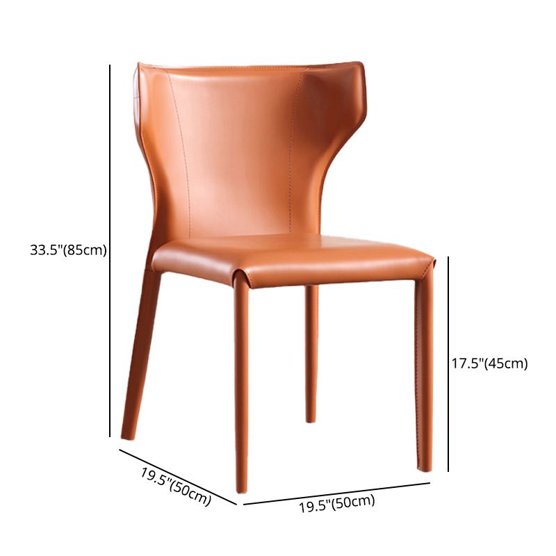 Faux Leather Modern Dining Room Chair Matte Finish Wingback Side Dining Chair Clearhalo ' kitchen&dining_furn' 'Dining Chairs' 'Dining Tables & Seating' 'dining_chair' 'furn' 'furn_dining_chair' 'Furniture' 'furniture_dining_chair' 'Kitchen & Dining Furniture' 'kitchen' 1200x1200_65bbdb46-e416-4108-a1db-bde736eaca36