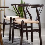 Contemporary Upholstered Home Arm Chair Wishbone Natural Dining Chair Clearhalo ' kitchen&dining_furn' 'Dining Chairs' 'Dining Tables & Seating' 'dining_chair' 'furn' 'furn_dining_chair' 'Furniture' 'furniture_dining_chair' 'Kitchen & Dining Furniture' 'kitchen' 1200x1200_65bc3860-fe75-46ce-9c3b-0043d8049fcf