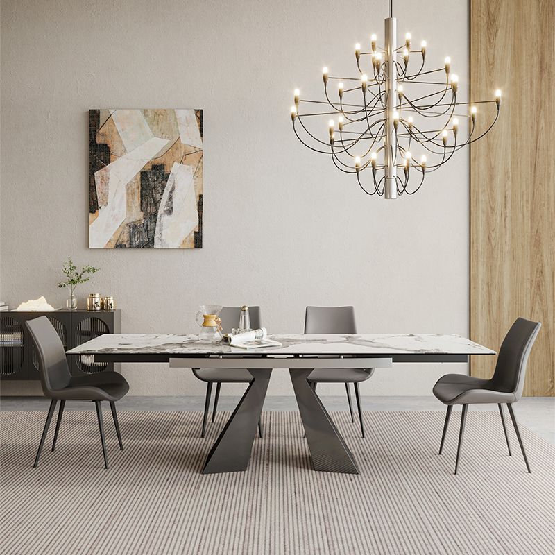 Contemporary 1/4/5/7 Pieces Dining Set Rectangle Dining Table Set Clearhalo 'Dining Room Sets' 'Dining Tables & Seating' 'dining_room_set' 'furn' 'furn_dining_room_set' 'Furniture' 'furniture_dining_room_set' 'Kitchen & Dining Furniture' 'kitchen&dining_furn' 'kitchen' 1200x1200_65bcca39-67af-47c7-bc44-28492efc3c21