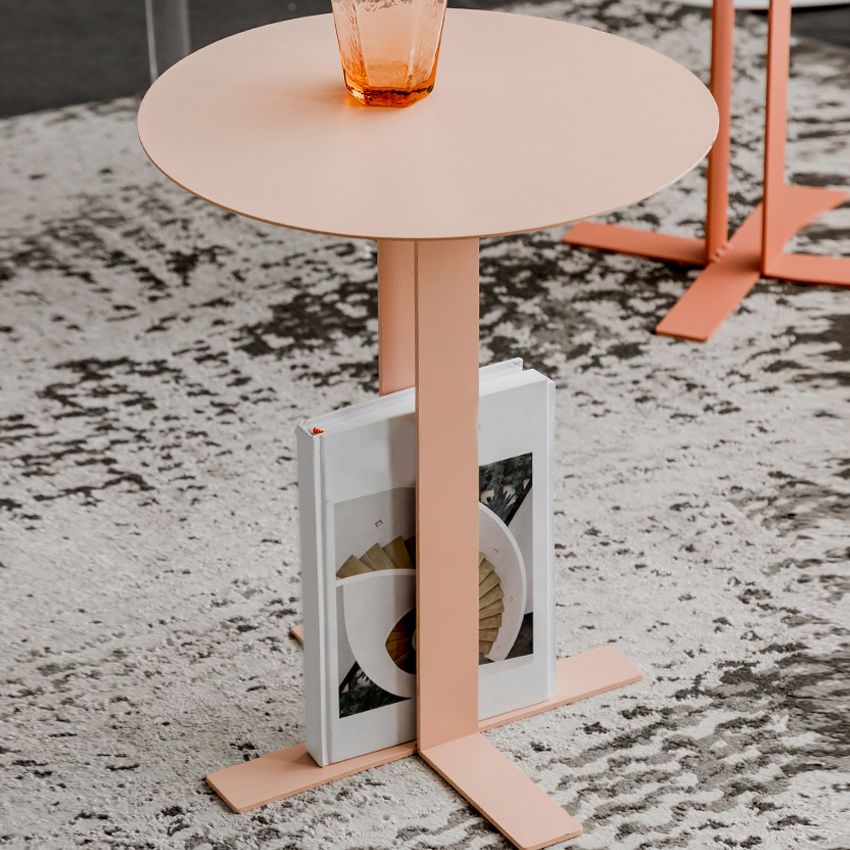 19.7" Tall Pedestal End Table Mid-Century Metal Round Side End Table Clearhalo 'Coffee & Accent Tables' 'End & Side Tables' 'end_side_tables' 'furn' 'furn_end_side_tables' 'Furniture' 'Living Room Furniture' 1200x1200_65be7204-60ca-451f-becb-5a5912061957