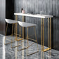 Glam Wood Counter Table with Rectangle Table Top Sled Table - 41.3" H Clearhalo 'Bar Furniture' 'Bar Tables' 'bar_tables' 'furn' 'furn_bar_tables' 'Furniture' 'furniture_bar_tables' 'Kitchen & Dining Furniture' 1200x1200_65beeb0d-6bdd-46d5-8fea-b9eb4d699a5e