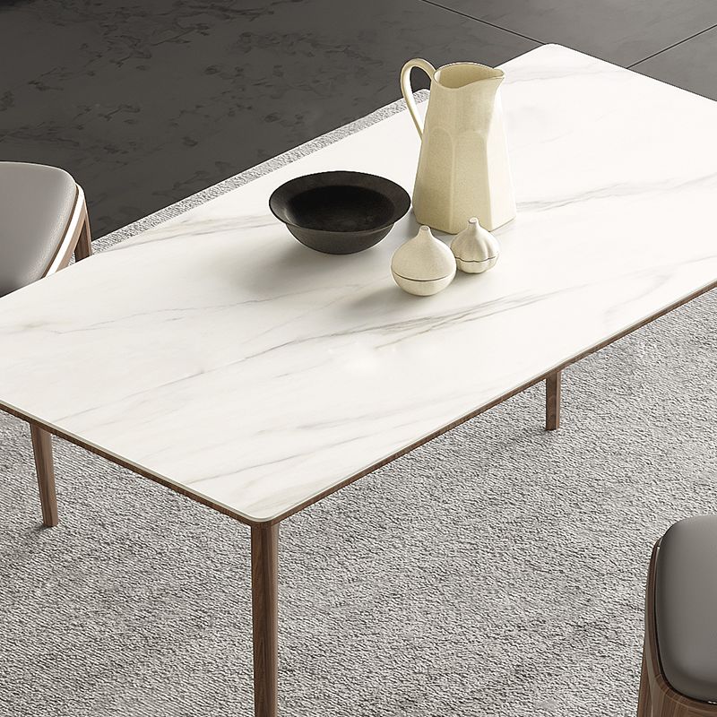 Medieval Modern Sintered Stone Table Rectangle Table with 4 Wooden Legs Clearhalo ' dining_table' 'Dining Tables & Seating' 'Dining Tables' 'furn' 'furn_dining_table' 'Furniture' 'furniture_dining_table' 'Kitchen & Dining Furniture' 'kitchen&dining_furn' 'kitchen' 'kitchen_dining_table' 1200x1200_65c0480a-34e0-49a2-9831-691c79864708