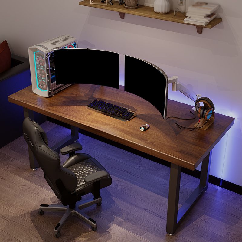 Scrivania per uffici in slitta in stile moderno rettangolo in legno massiccio per casa