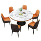 Metal Base Contemporary Style Round Dining Table Sintered Stone Table for Home Clearhalo ' dining_table' 'Dining Tables & Seating' 'Dining Tables' 'furn' 'furn_dining_table' 'Furniture' 'furniture_dining_table' 'Kitchen & Dining Furniture' 'kitchen&dining_furn' 'kitchen' 'kitchen_dining_table' 1200x1200_65c35858-5085-4439-9f00-8d6e4d460059