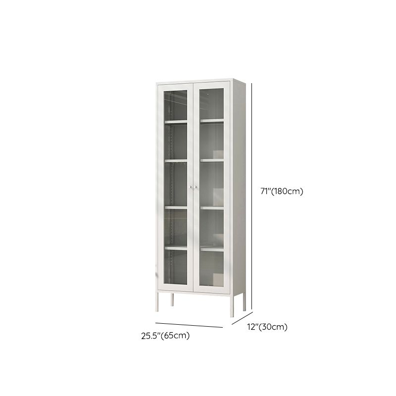 Modern Closed Back Vertical Bookshelf Metal Bookcase for Office Clearhalo 'Bookcases' 'furn' 'furn_bookcases' 'Furniture' 'Office Furniture' 1200x1200_65c3a512-bc91-4211-8e23-c5b824bf48a9