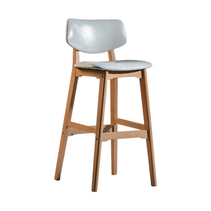 Scandinavia Style Bar-stool Wooden Legs Square Seat for Kitchen Bar Clearhalo 'Bar Furniture' 'Bar Stools' 'bar_stools' 'furniture_bar_stools' 'Kitchen & Dining Furniture' 'kitchen&dining_furn' 'kitchen' 'kitchen_furn' Furniture' 1200x1200_65c63fab-1099-499d-9053-57350ab5cdbd